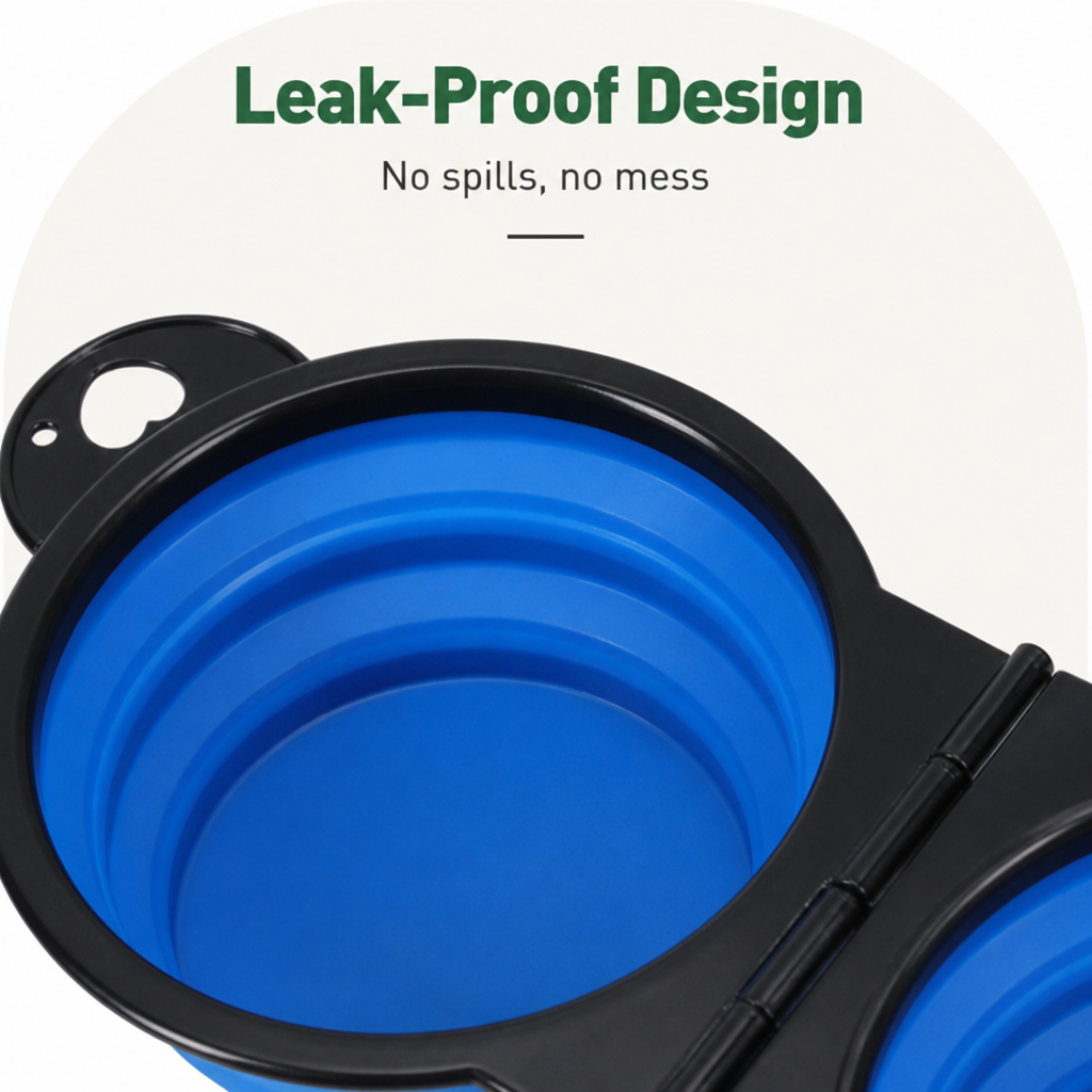 DogBedHouse 2-In-1 Collapsible Travel Bowl (Hangable)