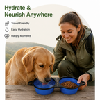 DogBedHouse 2-In-1 Collapsible Travel Bowl (Hangable)