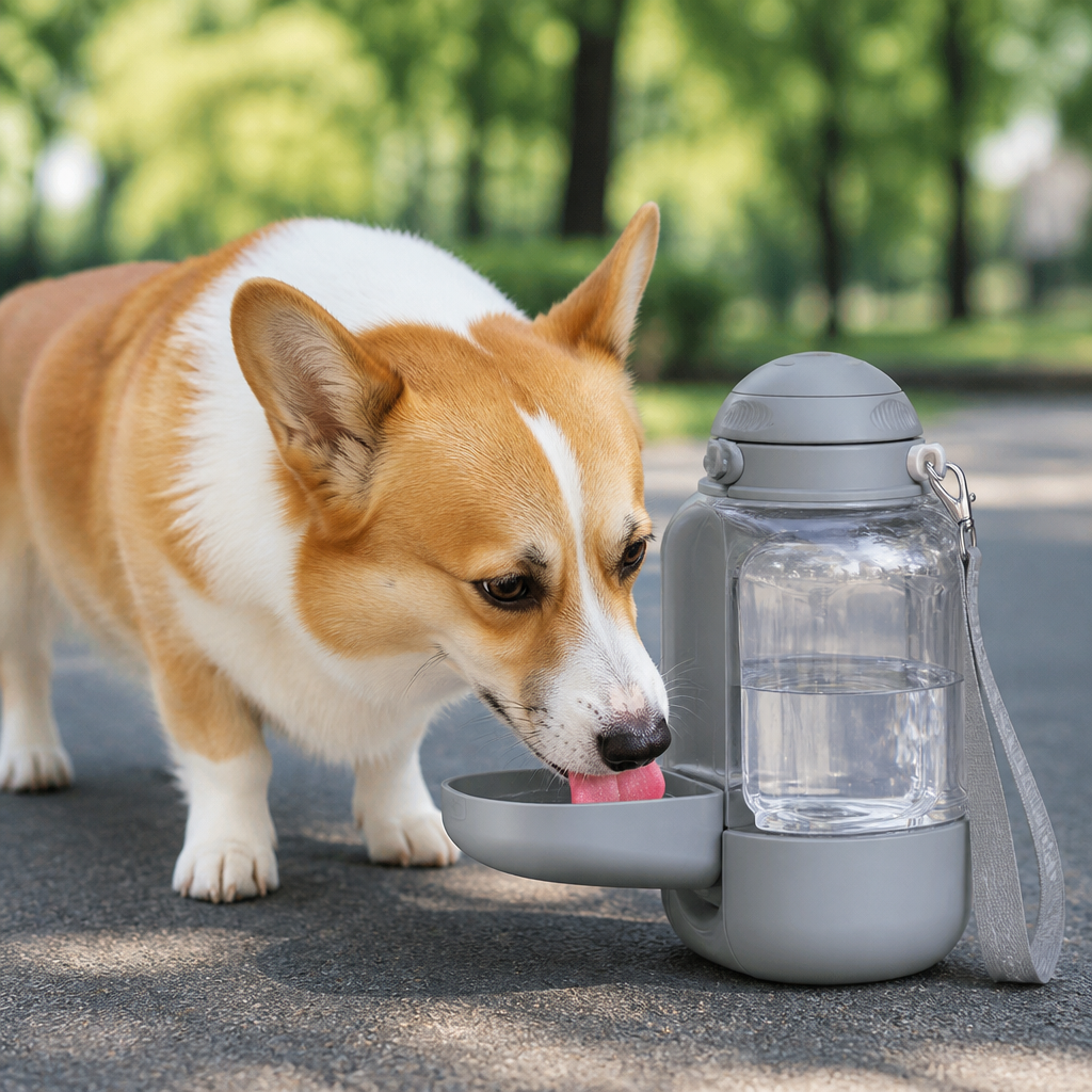 DogBedHouse 2-In-1 Leak-Proof Dog Water Bottle