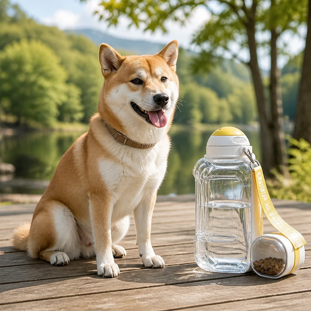 DogBedHouse 2-In-1 Leak-Proof Dog Water Bottle