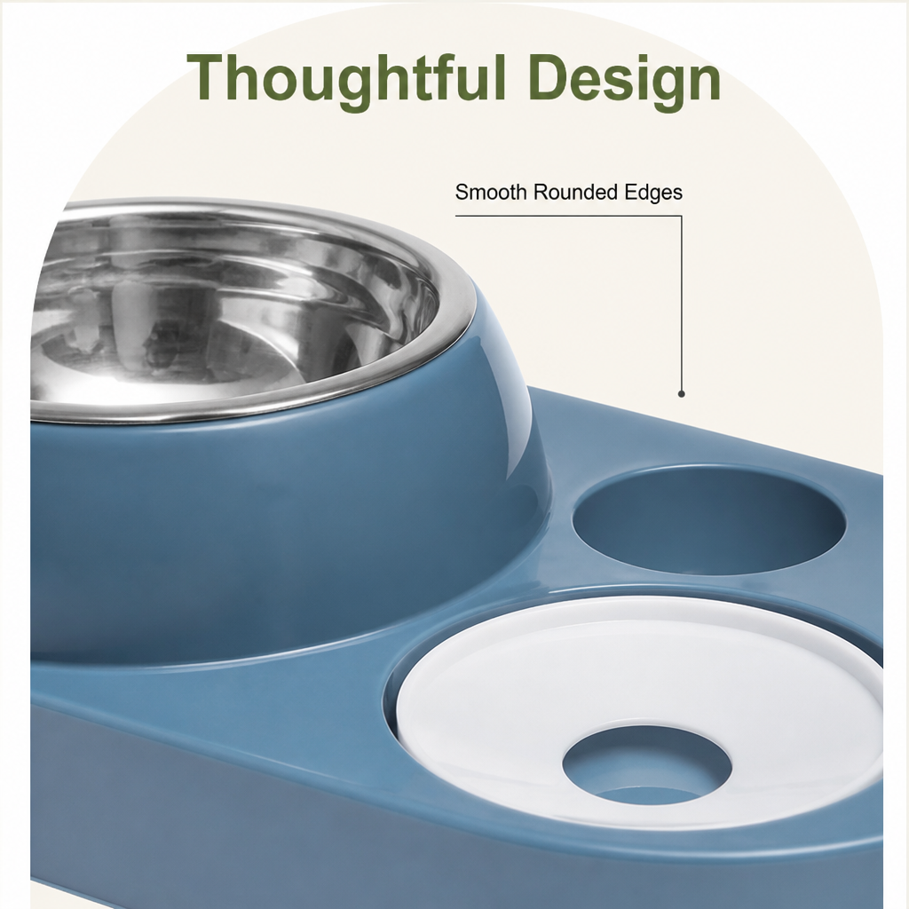 DogBedHouse 2-in-1 Feeder & Waterer Pet Bowl (Partitioned Tank)