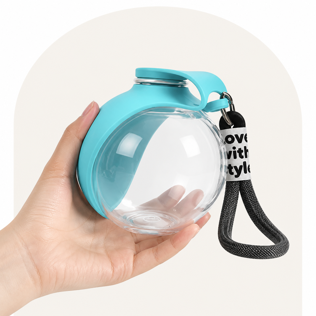 DogBedHouse 2-in-1 Leak-Proof Dog Water Bottle (Foldable Silicone Bowl)