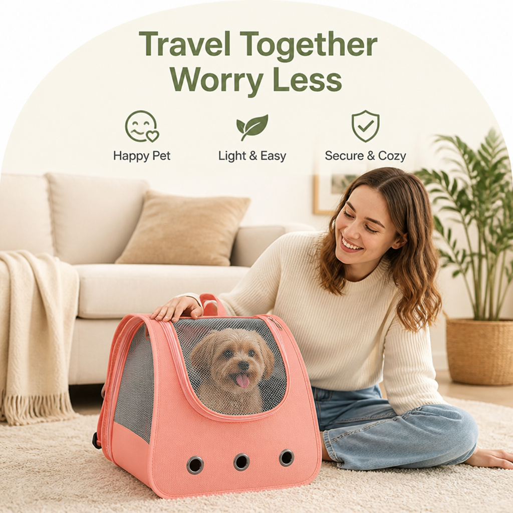 DogBedHouse 270° Panoramic Window Foldable Lightweight Pet Backpack