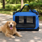 DogBedHouse 3-Door Foldable Soft-Sided Travel Carrier (Removable Mat)