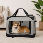 DogBedHouse 3-Door Foldable Soft-Sided Travel Carrier (Removable Mat)