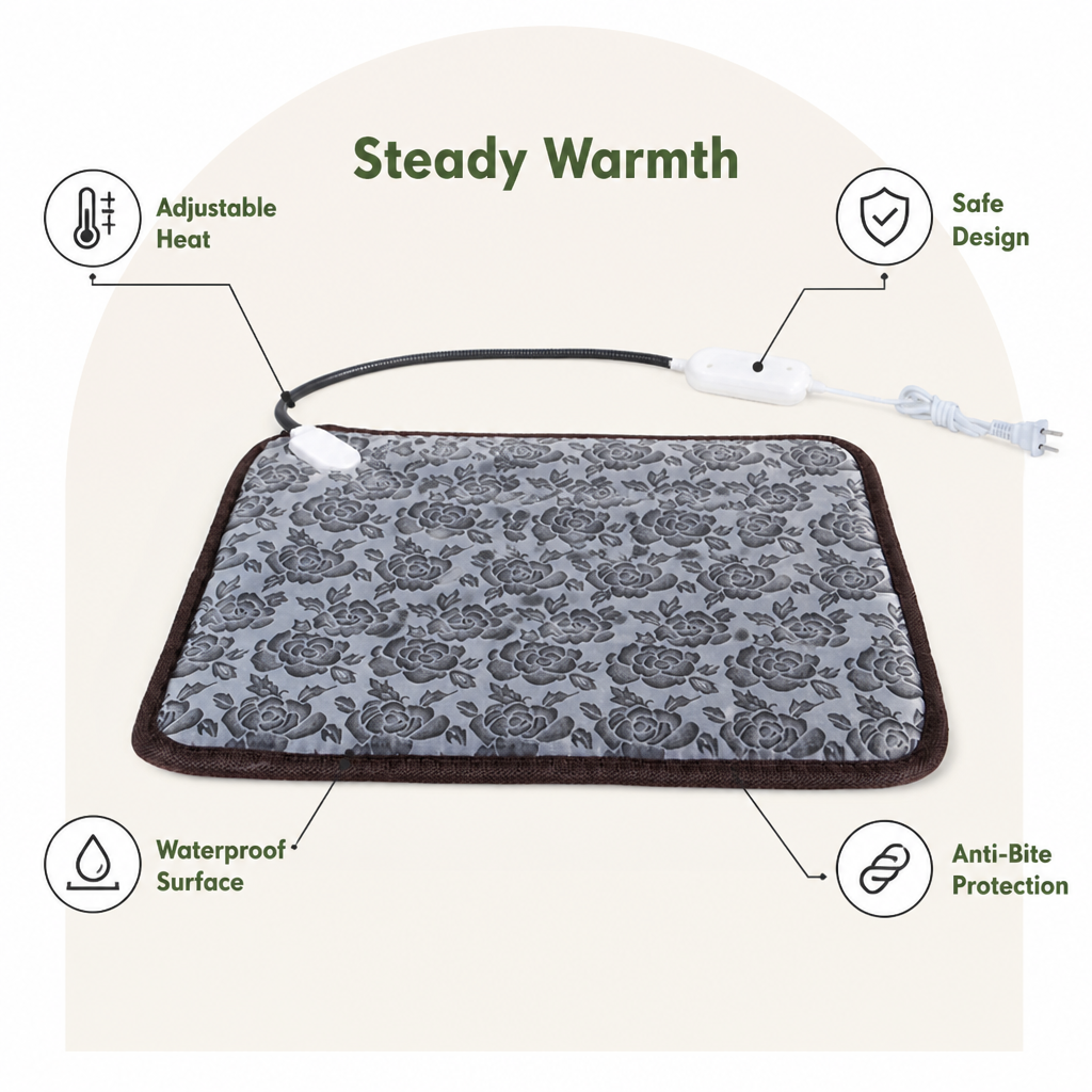 DogBedHouse 3-Level Temperature & Waterproof Pet Heating Pad