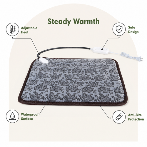 DogBedHouse 3-Level Temperature & Waterproof Pet Heating Pad