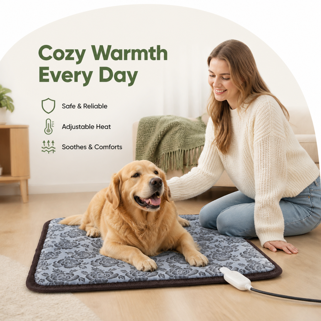 DogBedHouse 3-Level Temperature & Waterproof Pet Heating Pad
