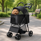 DogBedHouse 3-in-1 Waterproof & All-Terrain Pet Stroller (Removable Carrier)