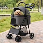 DogBedHouse 3-in-1 Waterproof & All-Terrain Pet Stroller (Removable Carrier)
