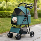 DogBedHouse 3-in-1 Waterproof & All-Terrain Pet Stroller (Removable Carrier)