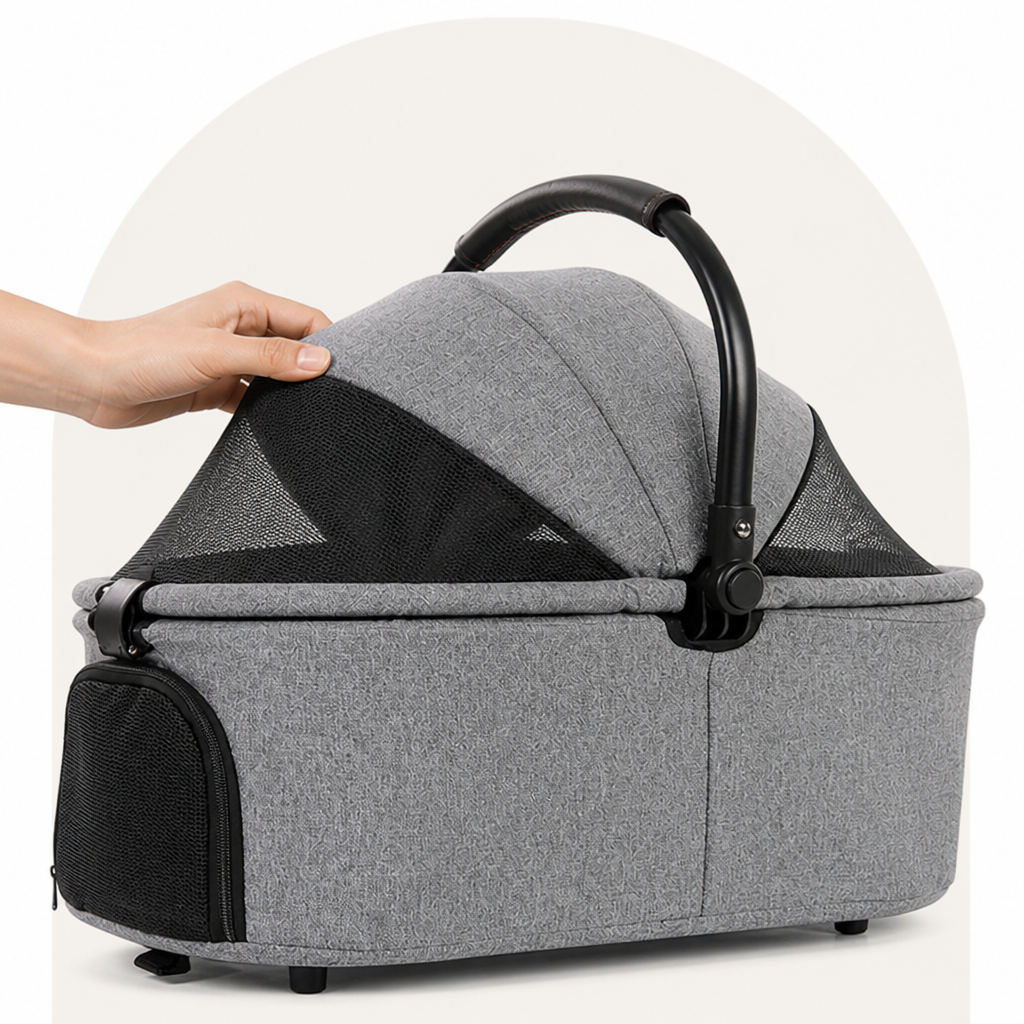 DogBedHouse 3-in-1 Waterproof & All-Terrain Pet Stroller (Removable Carrier)