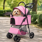 DogBedHouse 3-in-1 Waterproof & All-Terrain Pet Stroller (Removable Carrier)