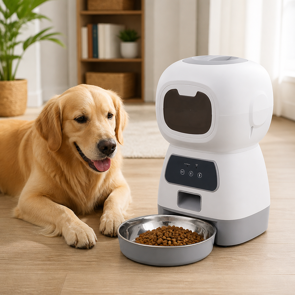 DogBedHouse 3.5L Timed Voice Recorder Pet Feeder