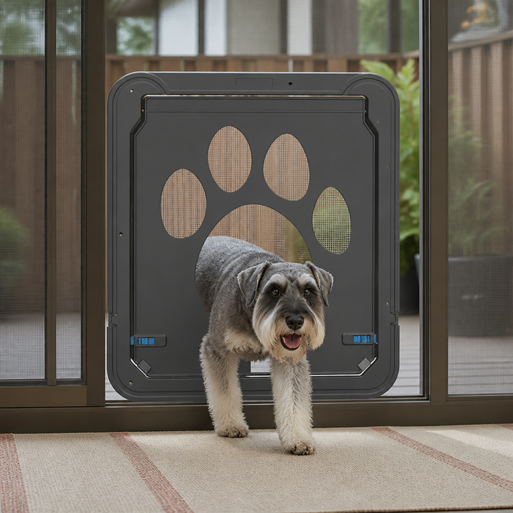 DogBedHouse 4-Way Lockable & Insulated ABS Pet Door