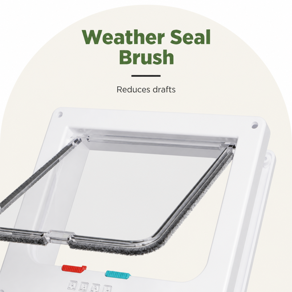 DogBedHouse 4-Way Locking Weatherproof Pet Door