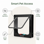DogBedHouse 4-Way Security Lock & Transparent Swing Pet Door (Multiple Sizes)