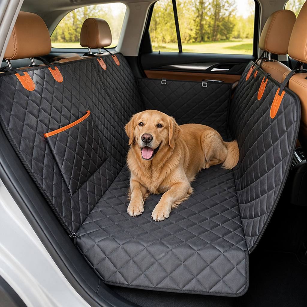 DogBedHouse 600D Oxford Waterproof Dog Car Seat Cover