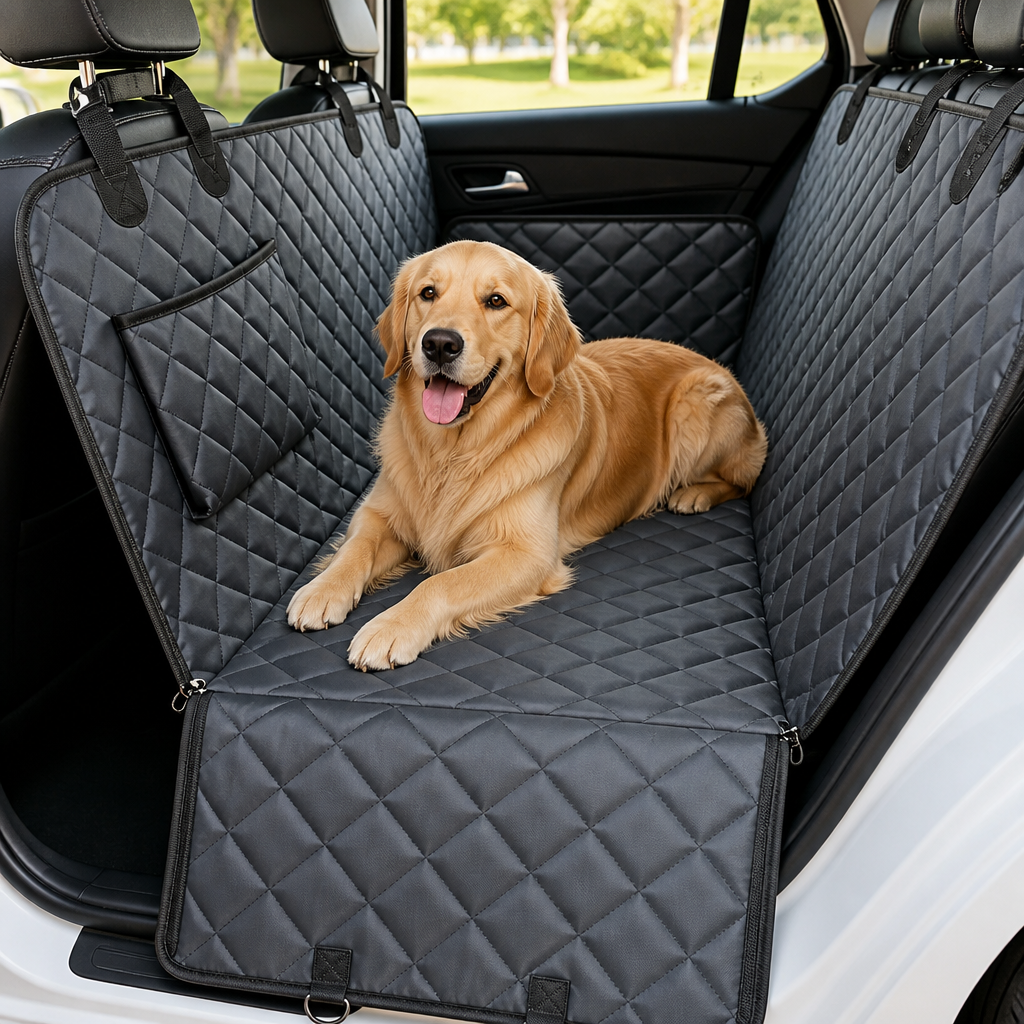DogBedHouse 600D Oxford Waterproof Dog Car Seat Cover