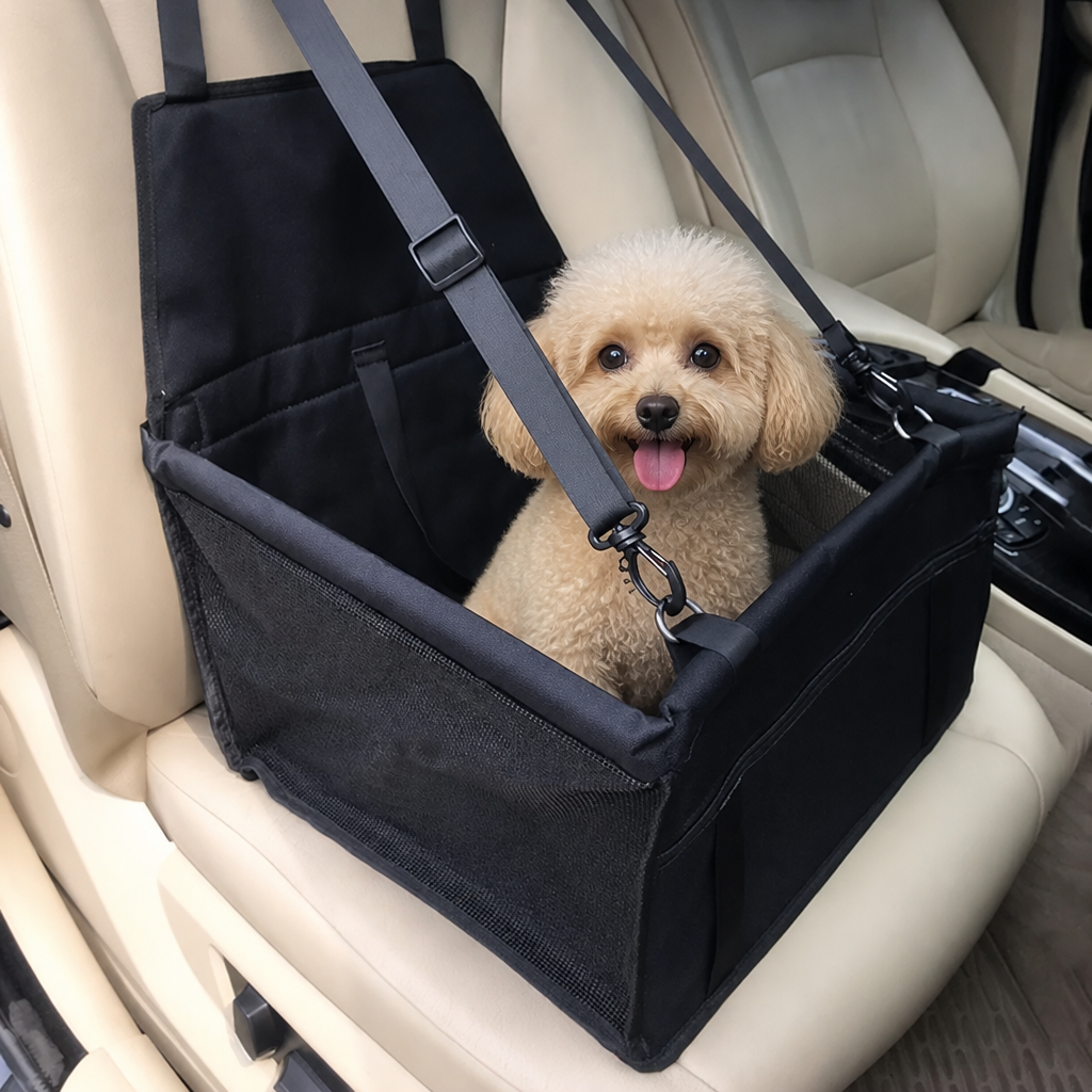 DogBedHouse 600D Oxford Waterproof Foldable Car Seat Carrier