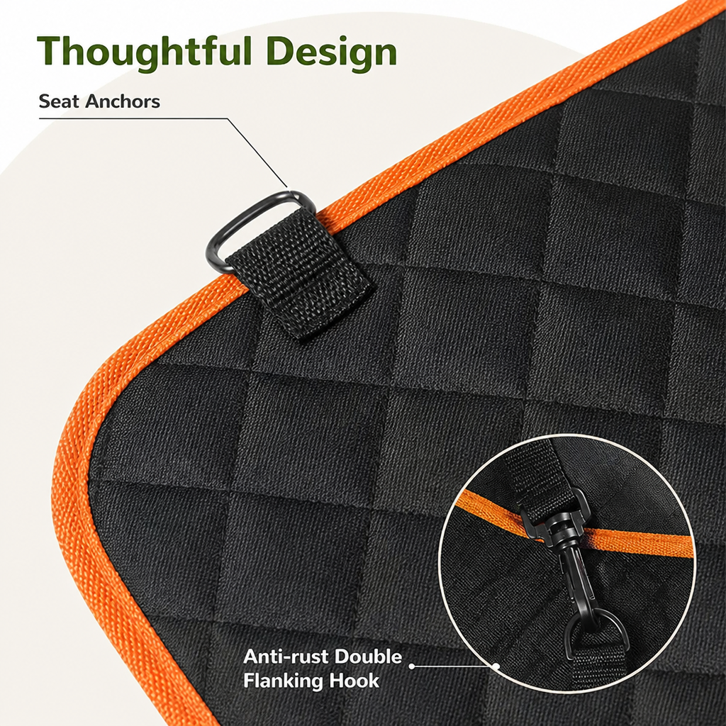 DogBedHouse 600D Waterproof Convertible Car Seat Cover