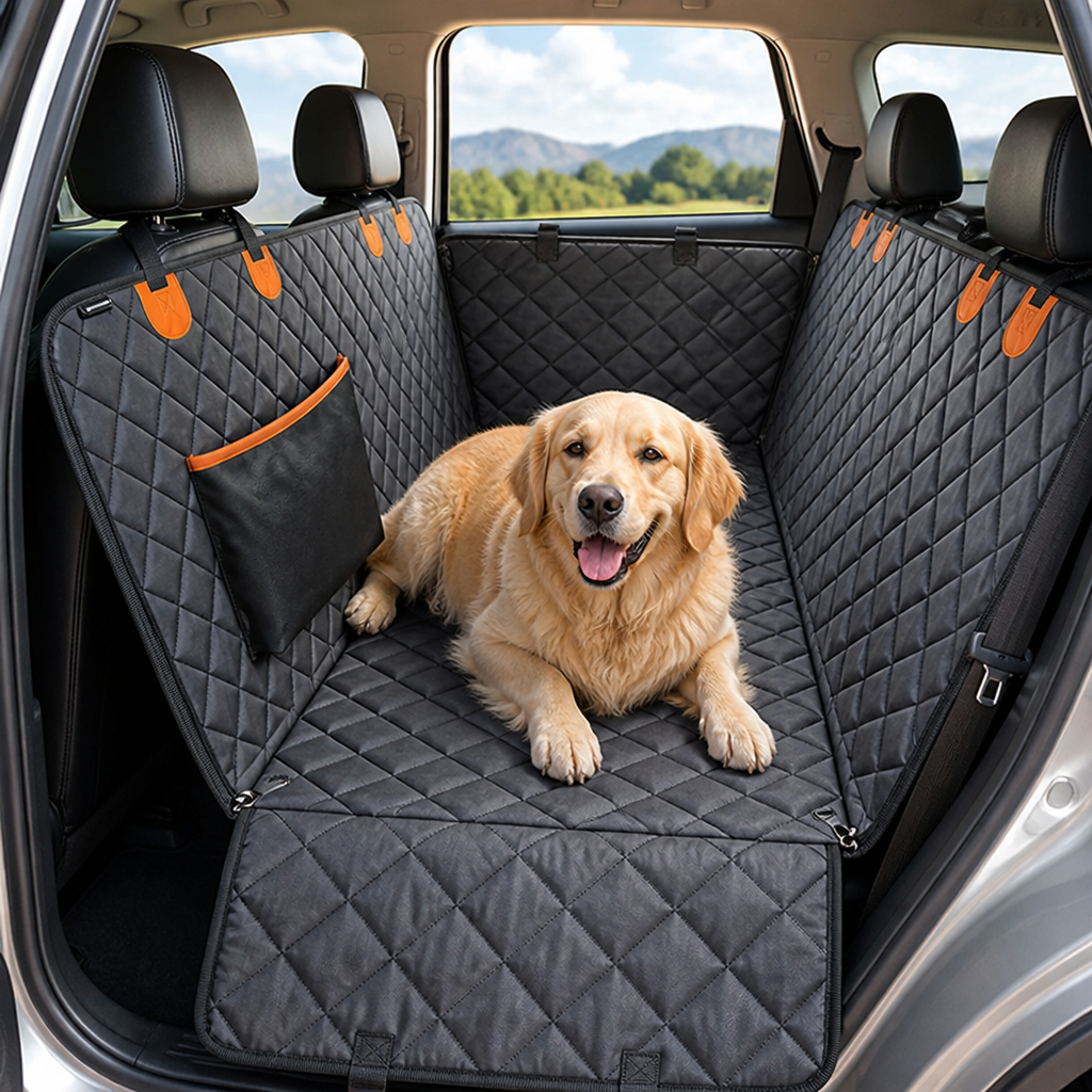 DogBedHouse 600D Waterproof & Nonslip Car Seat Cover (Hammock Style)