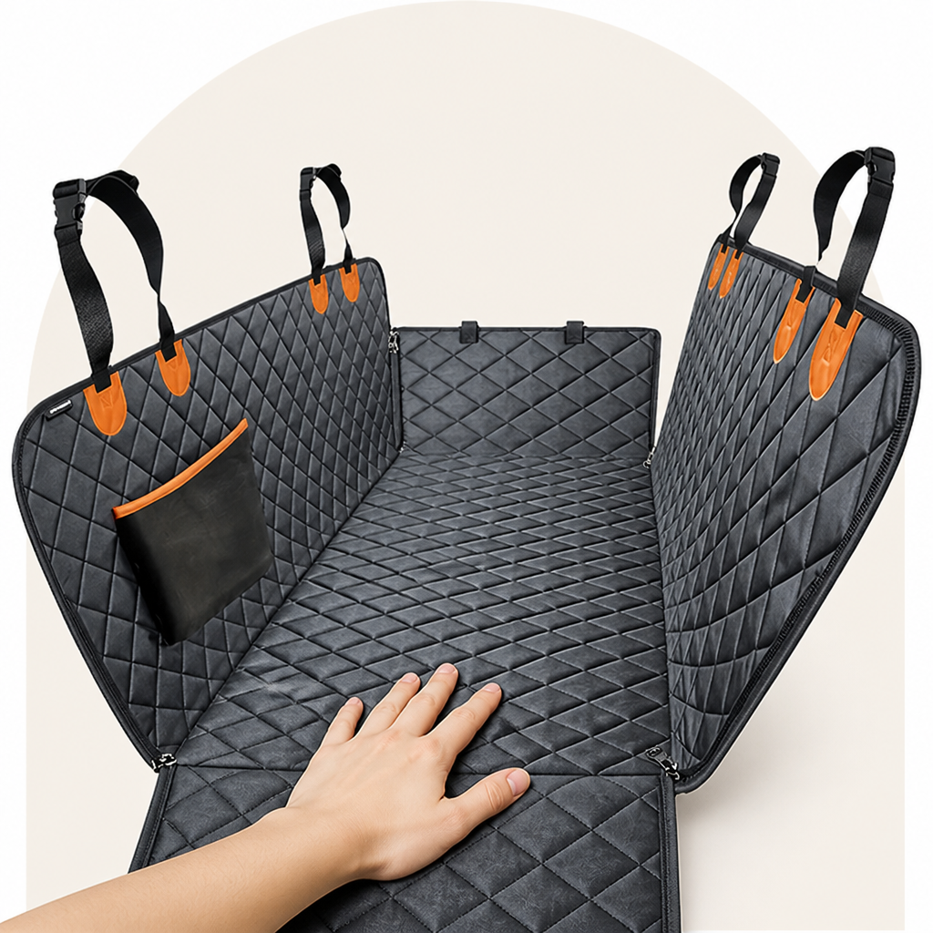 DogBedHouse 600D Waterproof & Nonslip Car Seat Cover (Hammock Style)