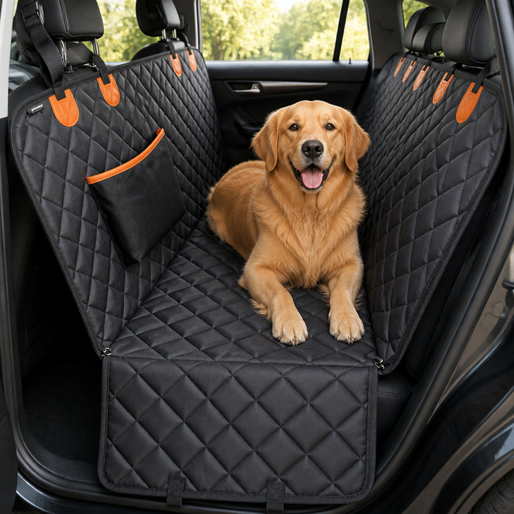DogBedHouse 600D Waterproof & Nonslip Car Seat Cover (Hammock Style)