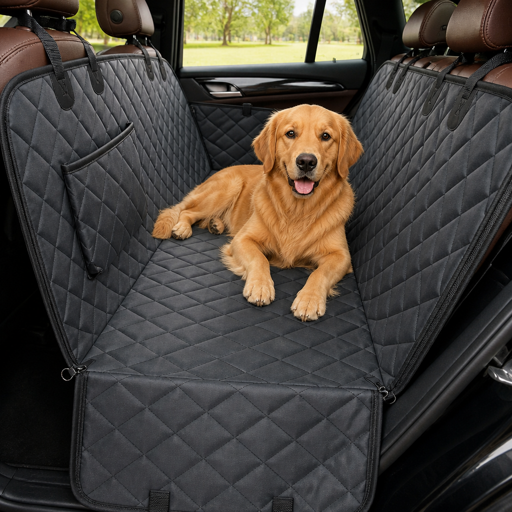 DogBedHouse 600D Waterproof & Nonslip Car Seat Cover (Hammock Style)