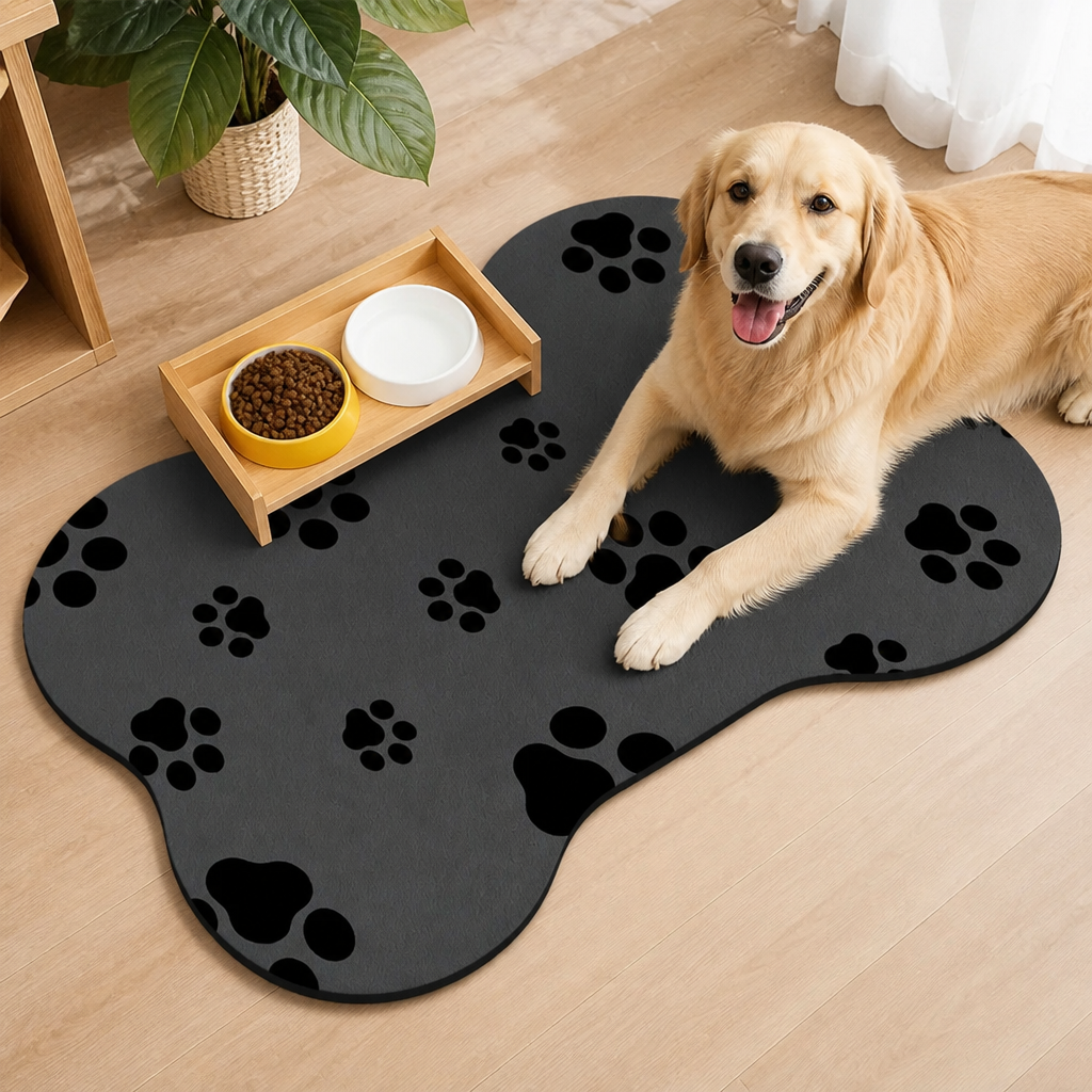DogBedHouse Absorbent Diatom Mud & Anti-Slip Feeding Mat