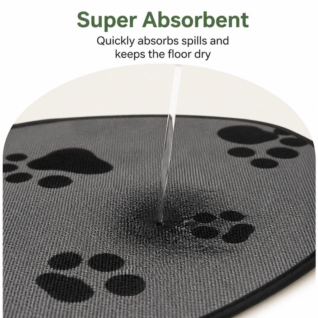 DogBedHouse Absorbent Diatom Mud & Anti-Slip Feeding Mat