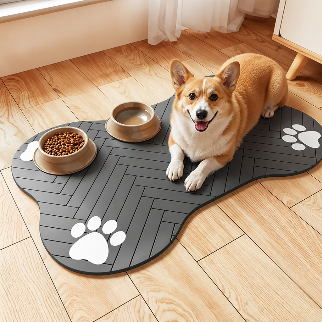 DogBedHouse Absorbent Diatom Mud & Anti-Slip Feeding Mat