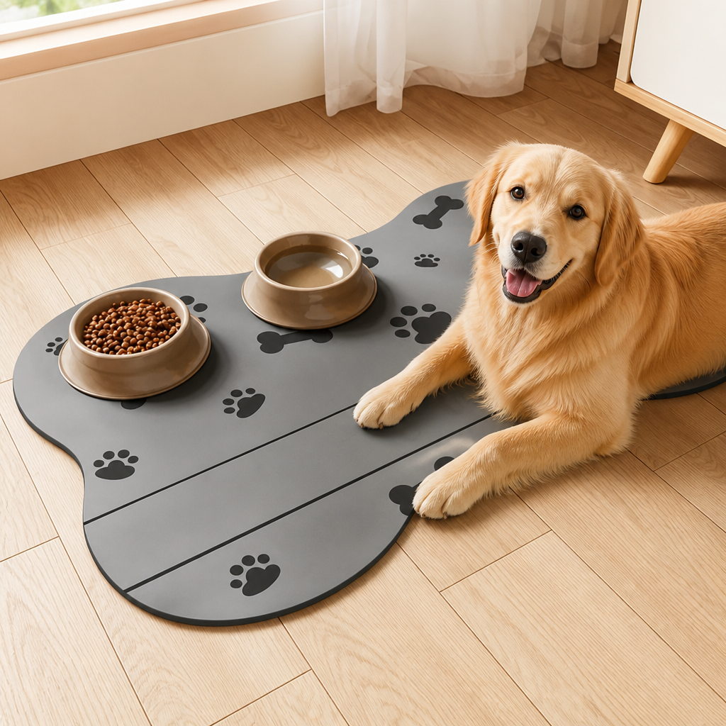DogBedHouse Absorbent Diatom Mud & Anti-Slip Feeding Mat
