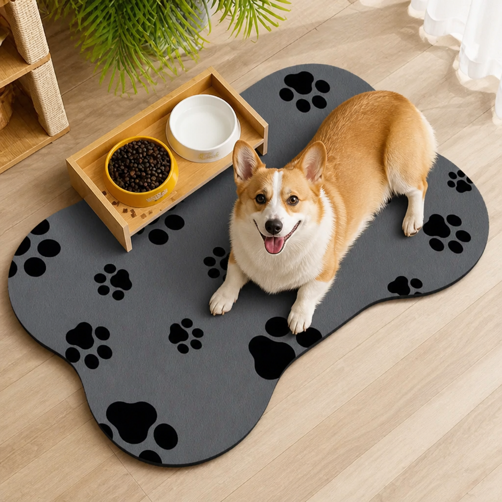 DogBedHouse Absorbent Diatom Mud & Non-Slip Pet Mat (Special Shape)
