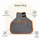 DogBedHouse Absorbent & Quick-Dry Full-Body Pet Bathrobe (Hooded)