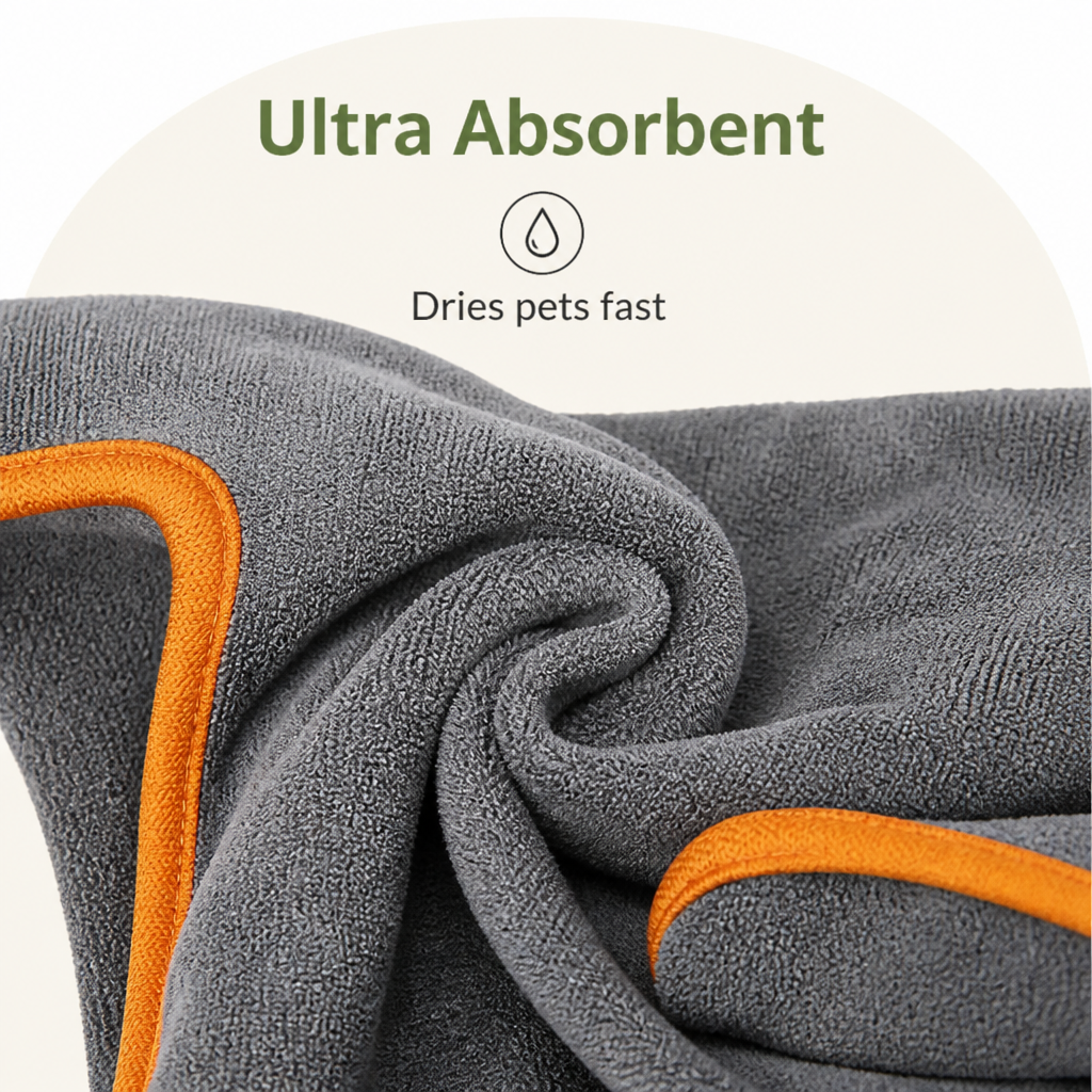 DogBedHouse Absorbent & Quick-Dry Full-Body Pet Bathrobe (Hooded)