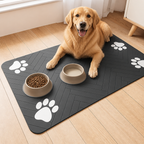DogBedHouse Absorbent Quick-Dry Non-Slip Pet Feeding Mat