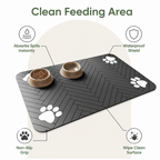 DogBedHouse Absorbent Quick-Dry Non-Slip Pet Feeding Mat