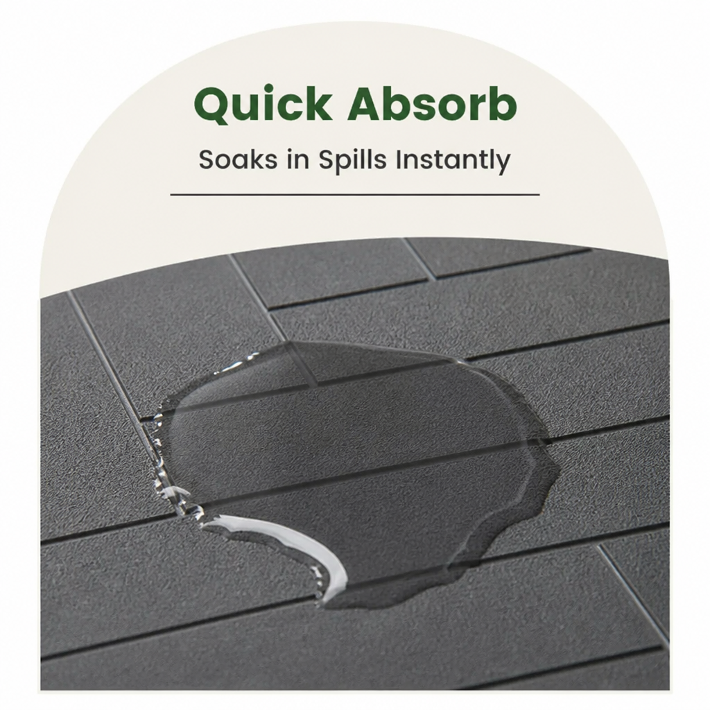 DogBedHouse Absorbent Quick-Dry Non-Slip Pet Feeding Mat