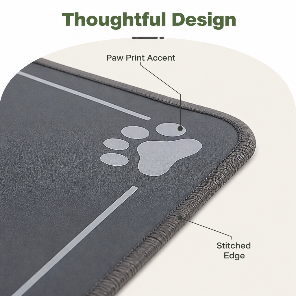 DogBedHouse Absorbent Quick-Dry & Non-Slip Pet Feeding Mat