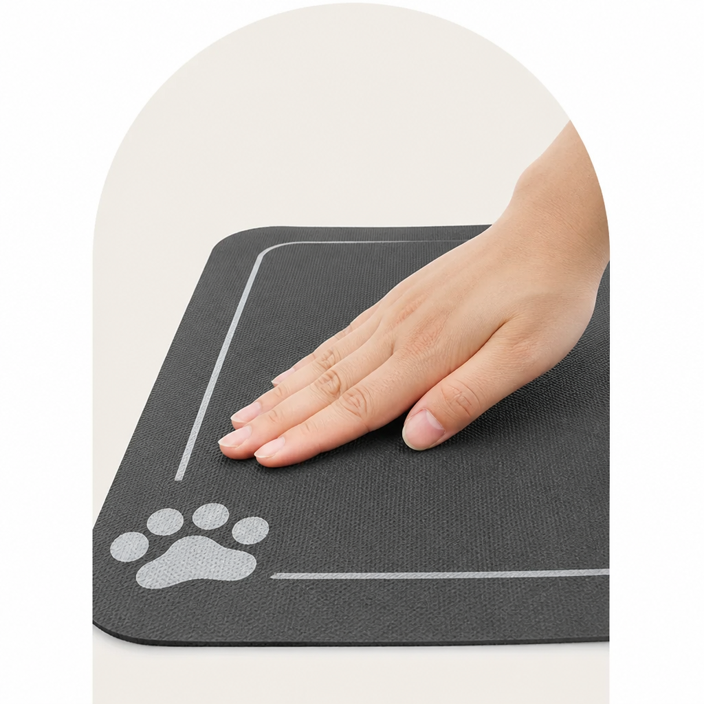 DogBedHouse Absorbent Quick-Dry & Non-Slip Pet Feeding Mat