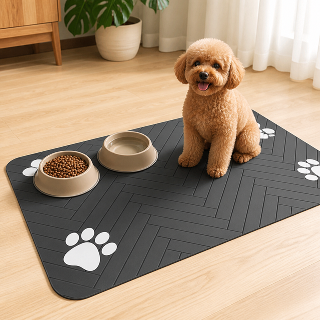 DogBedHouse Absorbent Quick-Dry Non-Slip Pet Feeding Mat