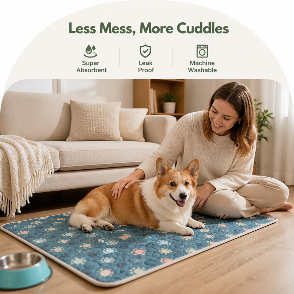 DogBedHouse Absorbent Washable & Anti-Slip Dog Training Pad