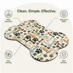 DogBedHouse Absorbent & Waterproof Bone-Shaped Pet Feeding Mat