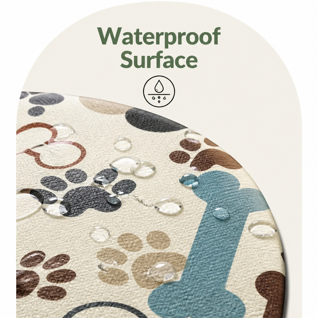 DogBedHouse Absorbent & Waterproof Bone-Shaped Pet Feeding Mat