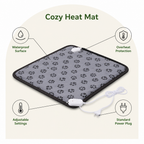 DogBedHouse Adjustable 3-Heat & Waterproof Heated Mat