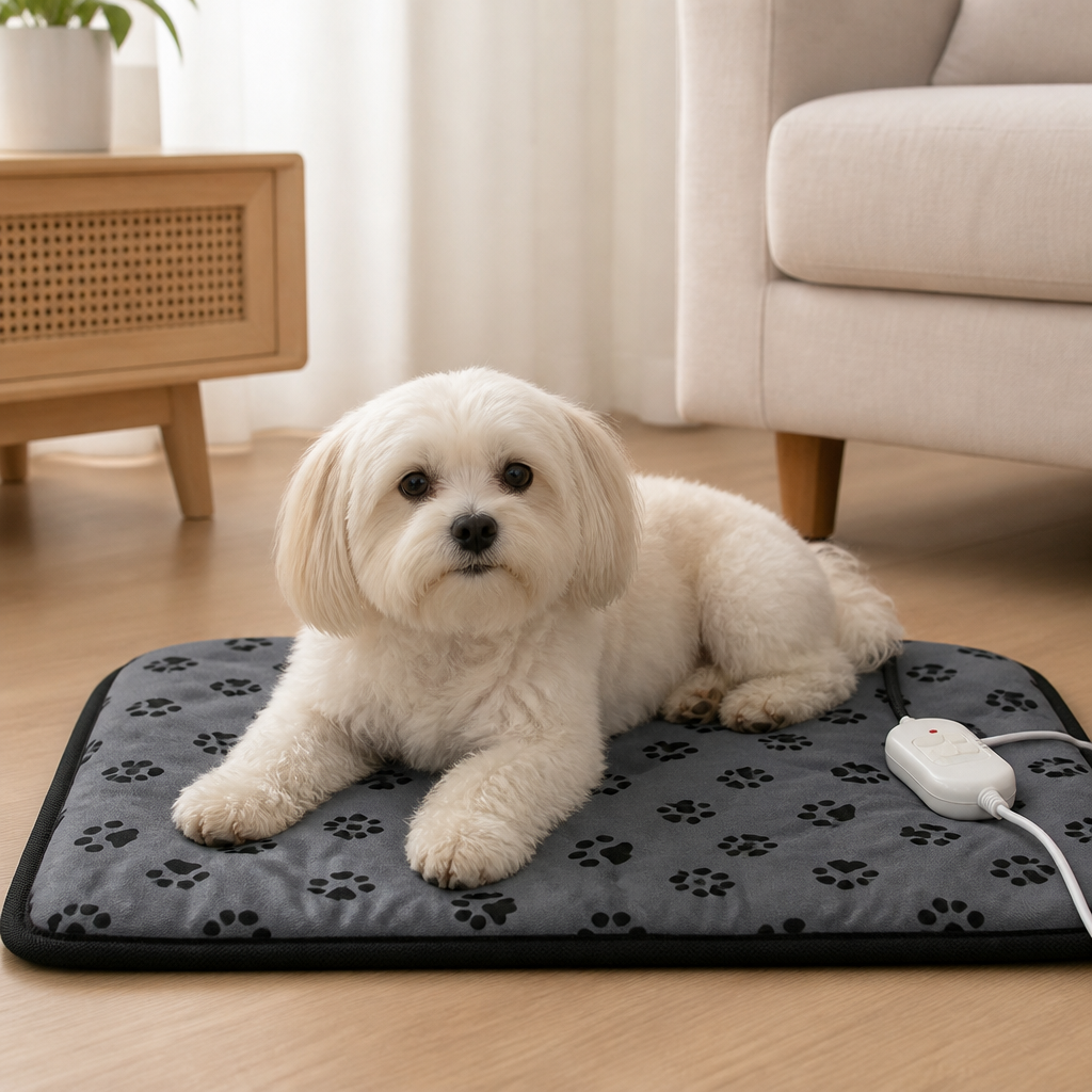 DogBedHouse Adjustable 3-Heat & Waterproof Heated Mat