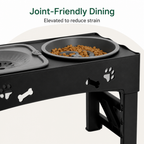 DogBedHouse Adjustable 5-Height Foldable Elevated Pet Feeder