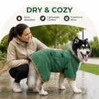 DogBedHouse Adjustable Absorbent Microfiber Pet Bathrobe
