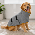 DogBedHouse Adjustable Absorbent Microfiber Pet Bathrobe